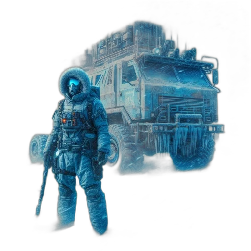 robot, weapon, jacket, concept art transparent PNG cut-out