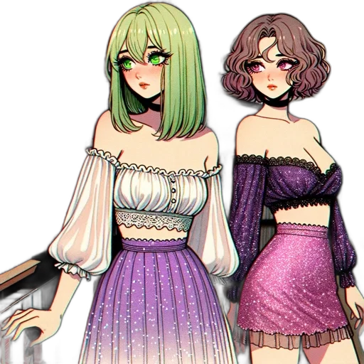 dress, pixel art, concept art, anime transparent PNG cut-out