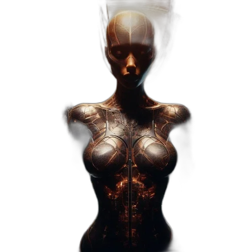 robot, dress, jewelry, face transparent PNG cut-out