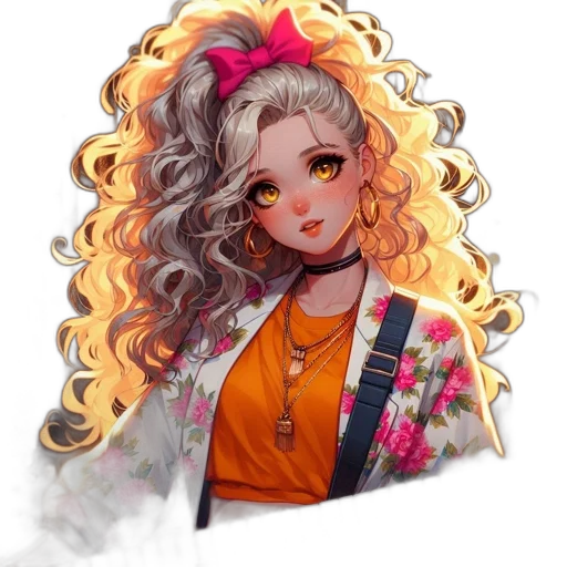 hair, staff, dress, jacket transparent PNG cut-out