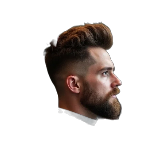 hair, face, crown, jacket transparent PNG cut-out