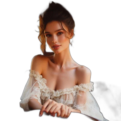 dress, jewelry, weapon, staff transparent PNG cut-out