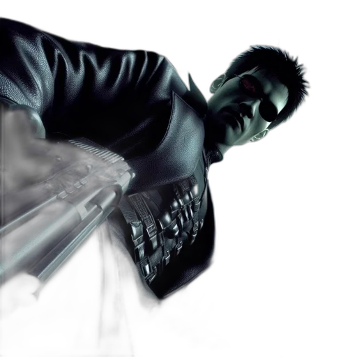 jacket, robot, sword, photorealistic transparent PNG cut-out