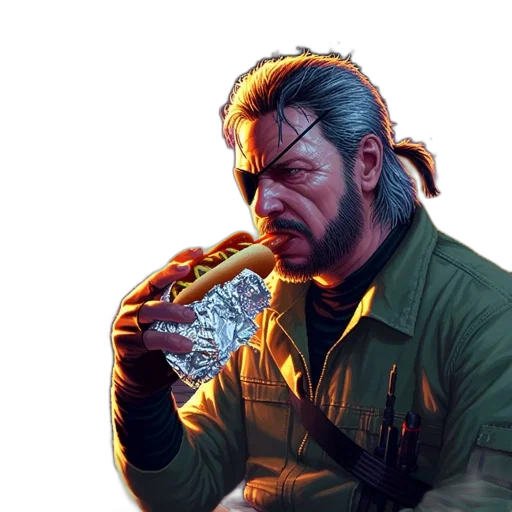 weapon, jacket, face, food transparent PNG cut-out