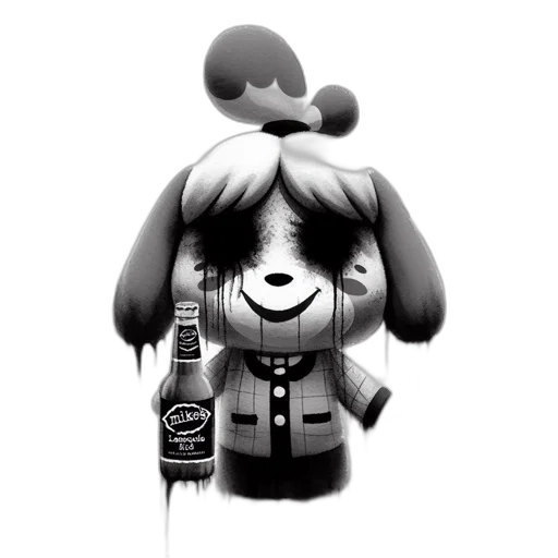 staff, jacket, bottle, animal transparent PNG cut-out