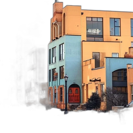 building, 3d render, photorealistic, concept art transparent PNG cut-out
