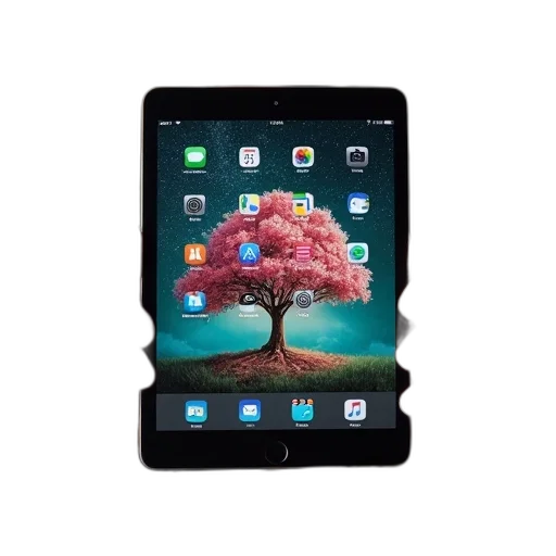 person, holding, tablet, large transparent PNG cut-out
