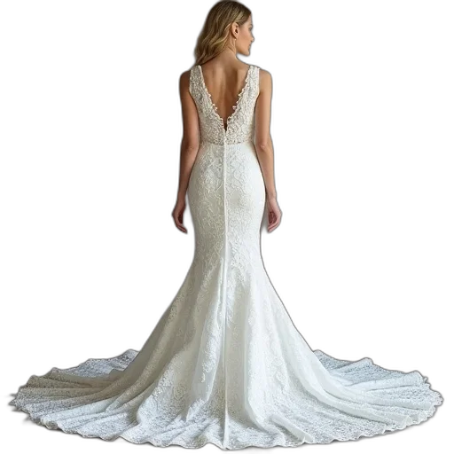 dress, sexy, mermaid, white transparent PNG cut-out