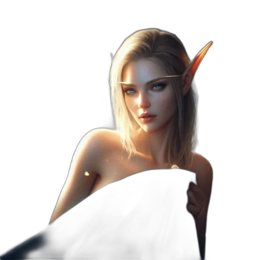 dragon, dress, staff, face transparent PNG cut-out