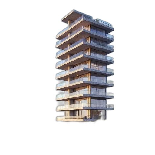 building, 3d render, photorealistic, concept art transparent PNG cut-out