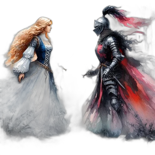 fantasy art, concept art, comic book art, photorealistic transparent PNG cut-out