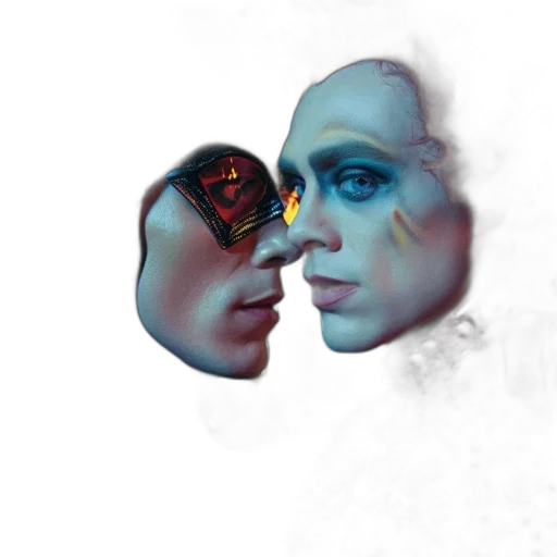 mask, face, robot, crown transparent PNG cut-out