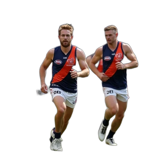 geelong, players, run, ground transparent PNG cut-out