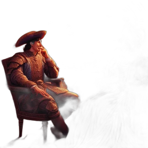 hat, jacket, staff, face transparent PNG cut-out