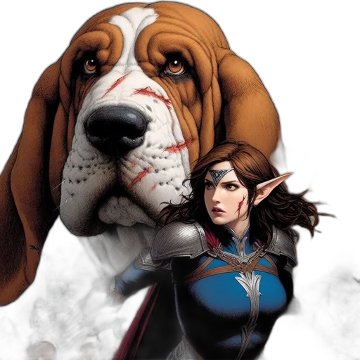 concept art, comic book art, fantasy art, regal transparent PNG cut-out
