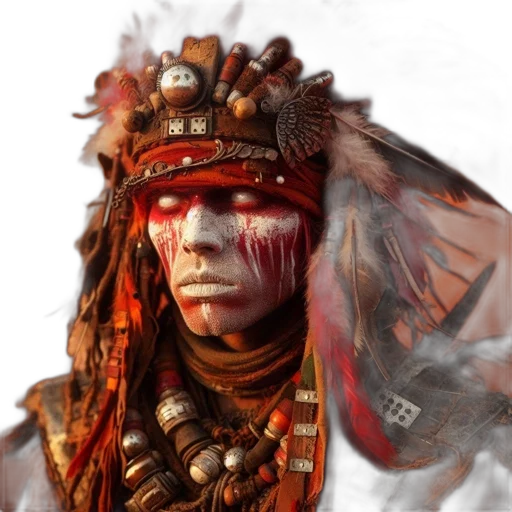 face, mask, staff, weapon transparent PNG cut-out