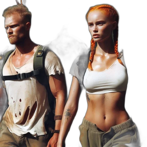concept art, cyberpunk, fantasy art, photorealistic transparent PNG cut-out