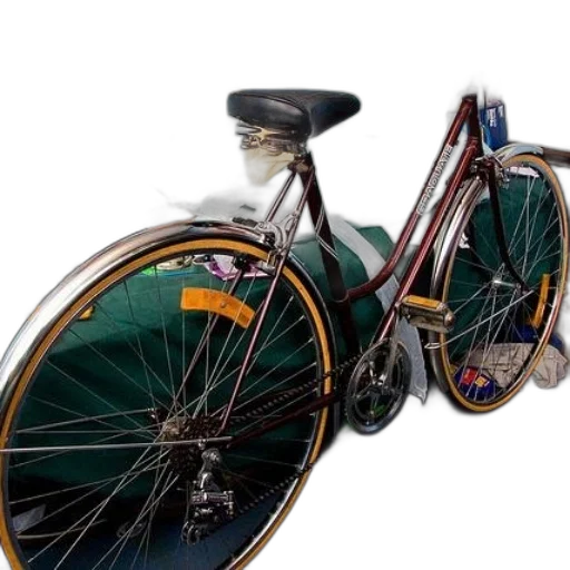3d render, photorealistic, vintage, bicycle transparent PNG cut-out