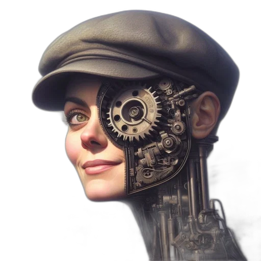 robot, face, mask, hat transparent PNG cut-out