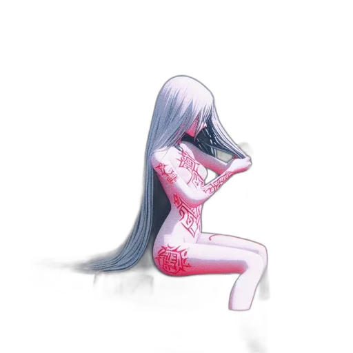 robot, dress, hair, creature transparent PNG cut-out