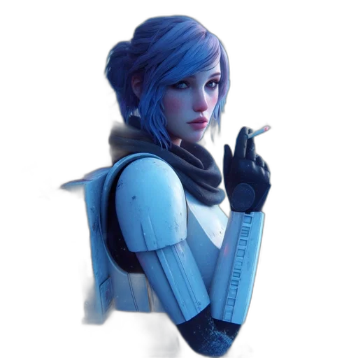robot, staff, jacket, weapon transparent PNG cut-out