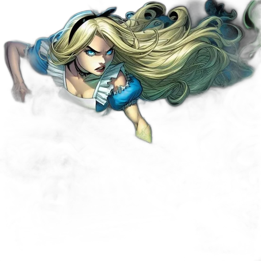 hair, staff, comic book art, concept art transparent PNG cut-out