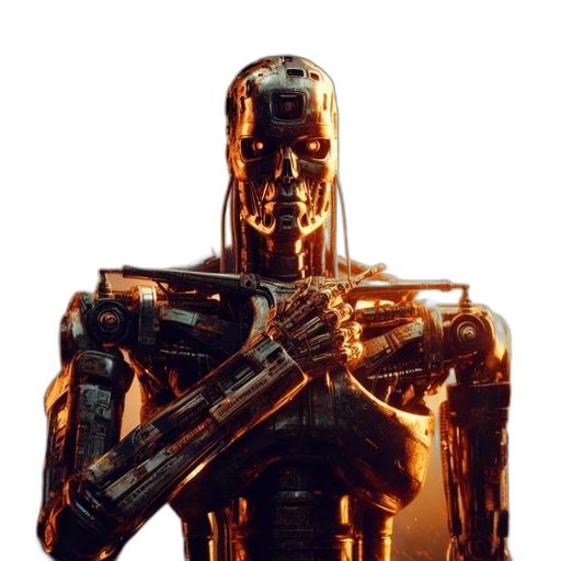 robot, weapon, staff, animal transparent PNG cut-out