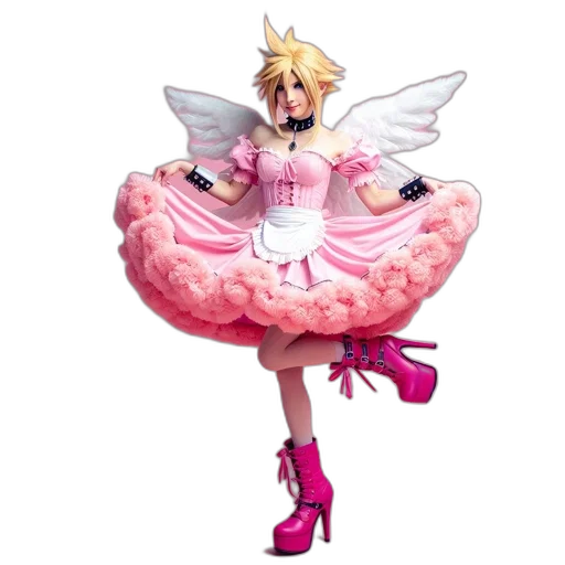 dress, concept art, 3d render, pixel art transparent PNG cut-out