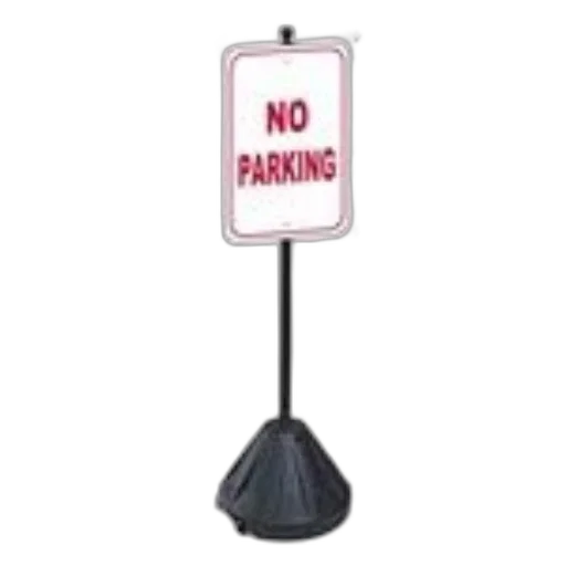 black, white, sign, pole transparent PNG cut-out