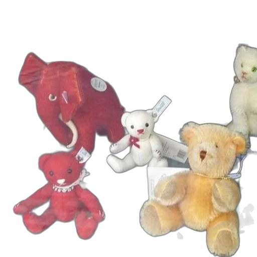 3d render, display, stuffed, animals transparent PNG cut-out