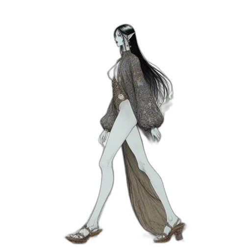 creature, jacket, staff, robot transparent PNG cut-out