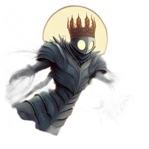 crown, mask, staff, creature transparent PNG cut-out