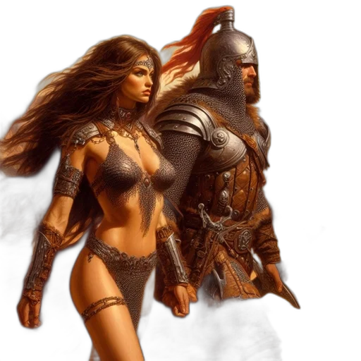 fantasy art, concept art, comic book art, photorealistic transparent PNG cut-out