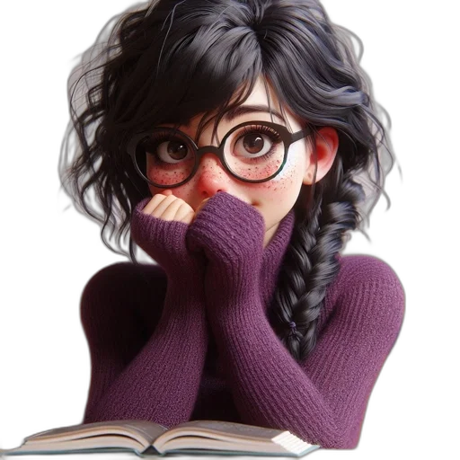 face, jacket, hair, staff transparent PNG cut-out