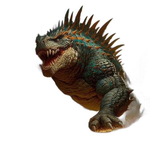 dragon, creature, animal, staff transparent PNG cut-out
