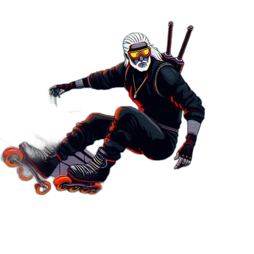 jacket, animal, staff, weapon transparent PNG cut-out