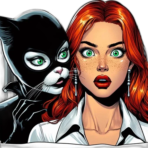 comic book art, cartoon, concept art, black transparent PNG cut-out