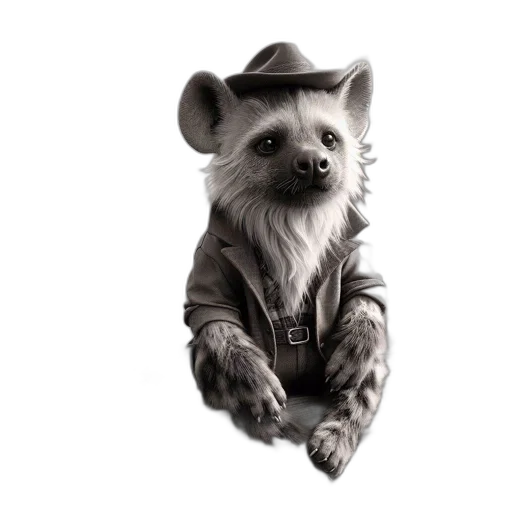 animal, hat, jacket, creature transparent PNG cut-out