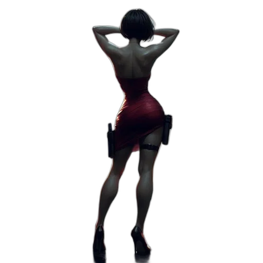 dress, staff, 3d render, concept art transparent PNG cut-out