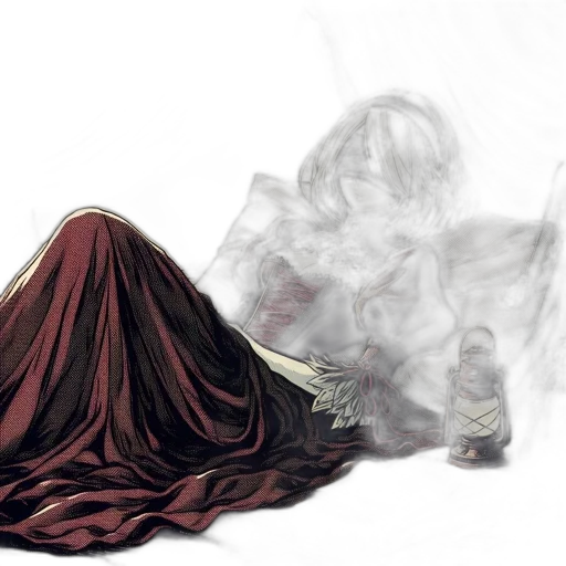 hair, mask, creature, dress transparent PNG cut-out