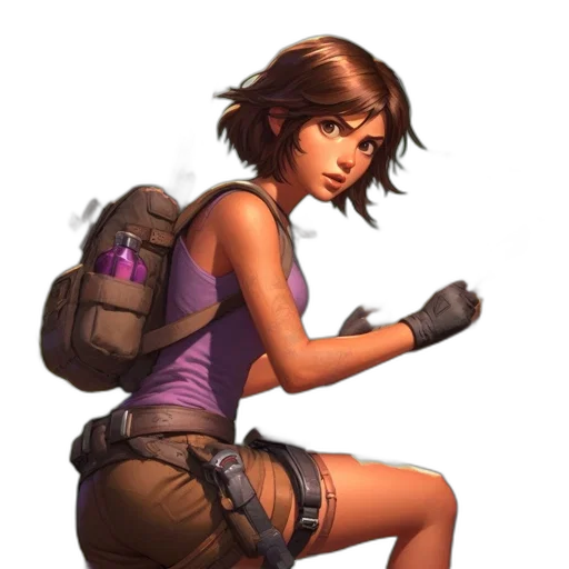 weapon, staff, jacket, concept art transparent PNG cut-out