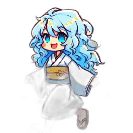 staff, dress, hair, creature transparent PNG cut-out