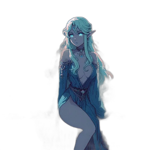 dress, creature, concept art, watercolor transparent PNG cut-out