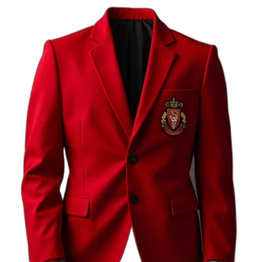 jacket, red, school, blazer transparent PNG cut-out