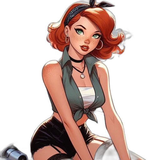 dress, staff, comic book art, concept art transparent PNG cut-out