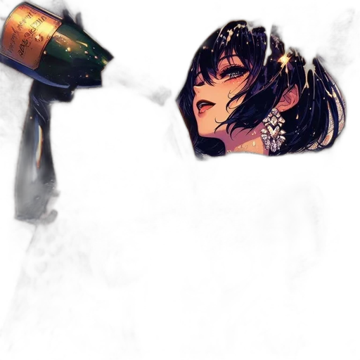 bottle, crown, mask, weapon transparent PNG cut-out