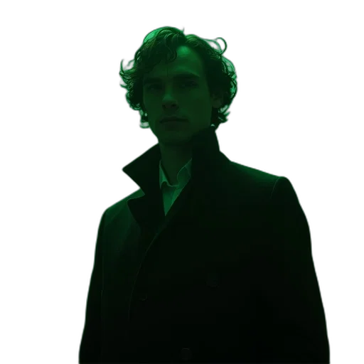 jacket, staff, mask, creature transparent PNG cut-out