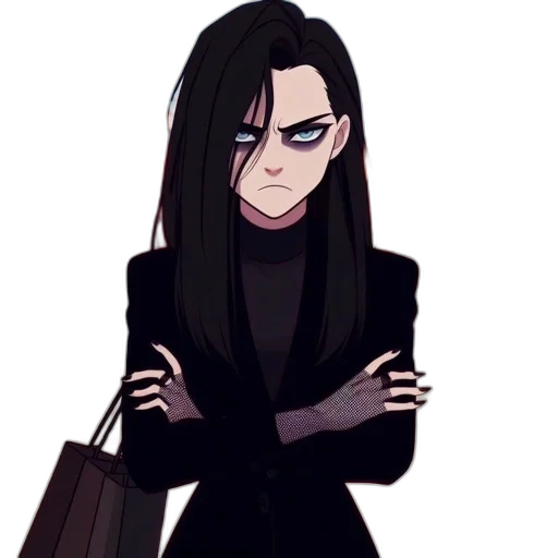 jacket, staff, hair, dress transparent PNG cut-out