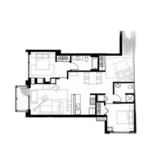 building, 3d render, photorealistic, monochrome transparent PNG cut-out