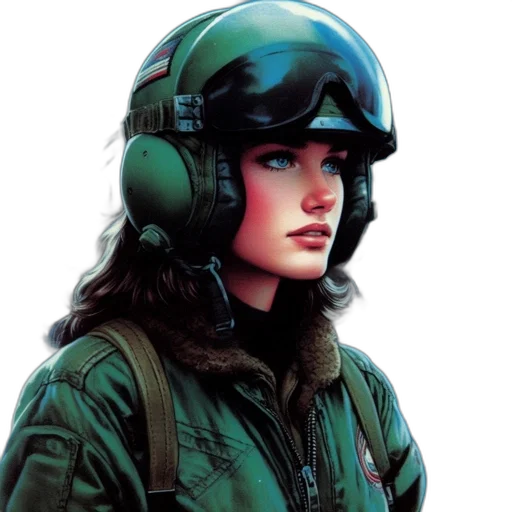 jacket, face, hat, comic book art transparent PNG cut-out